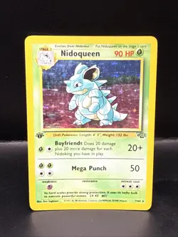 Pokemon Nidoqueen 7/64 Holo Rare 1st Edition Jungle Pokemon Card - Image 2