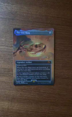 The ONE Ring Magic The Gathering Borderless FOIL Near MINT - Image 1