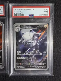 Japanese PSA 9’s Graded Pokemon Cards - 2 Total - Steelix & Scizor - Image 3