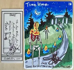 MTG ARTIST PROOF Portuguese Time Bomb Time Walk AP Sketch Amy WEBER Magic - Image 1