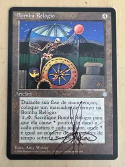 MTG ARTIST PROOF Portuguese Time Bomb Time Walk AP Sketch Amy WEBER Magic - Image 2