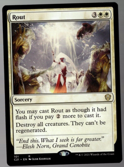 Rout 101 Non Foil Rare Commander 2021 MTG Near Mint - Image 1