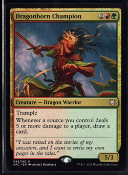 Dragonborn Champion 045/062 Rare Non Foil AFC Forgotten Realms Magic TCG NM - Image 1