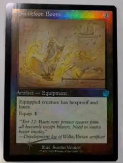 Swiftfoot Boots (Schematic) The Brothers' War: Retro Frame Artifacts Foil - MTG - Image 1