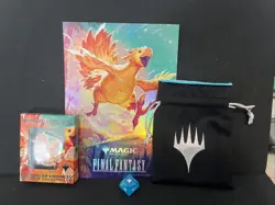 MTG Final Fantasy - Mini FOIL Chocobo Poster/Pinfinity Pins/Dice Bag/D10 - Image 1