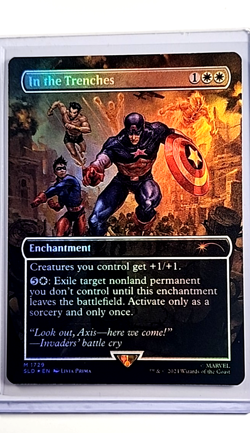 MTG Magic the Gathering Secret Lair Drop Foil In The Trenches Captain America - Image 1