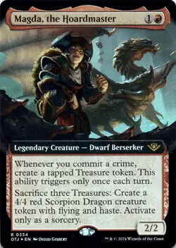 Magda, the Hoardmaster EXTENDED FOIL Outlaws of Thunder Junction Magic MTG NM - Image 1