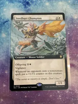 x1 Steelburr Champion - Extended Art R MTG Commander: Bloomburrow M/NM, English - Image 1