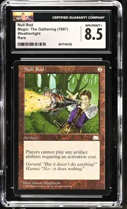 NULL ROD Weatherlight Rare Reserved List CGC 8.5 MTG [Nostalgium] - Image 1