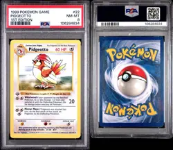First Edition 1999 Pokemon Base Set 22/102 Pidgeotto PSA NM-MT 8 - Image 3