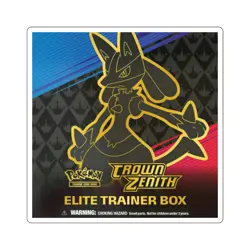 Elite Trainer ETB Crown Zenith Pokemon TCG SEALED Square Stickers - Image 2