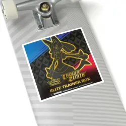 Elite Trainer ETB Crown Zenith Pokemon TCG SEALED Square Stickers - Image 3