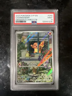 Pokemon Charmander Obsidian Flames ETB Promo SVP EN 044 PSA 9 - Image 1