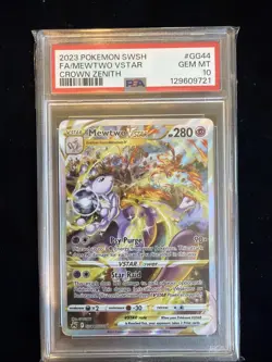 Mewtwo VSTAR GG44/GG70 Crown Zenith: Galarian Gallery Holo PSA 10 Pokemon - Image 1