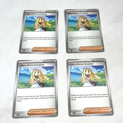 4x Lillie's Determination 119/132 Mega Evolution Pokemon Playset - Image 1