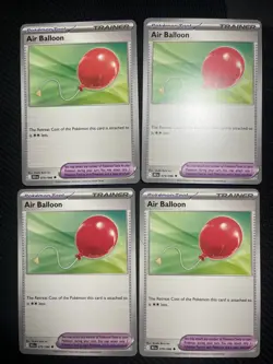 Pokemon TCG Playset- 4x Air Balloon 079/086 Black Bolt Regular - Near Mint - Image 1