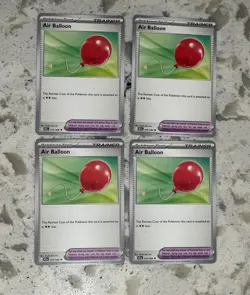 Pokemon TCG Playset- 4x Air Balloon 079/086 Black Bolt Regular - Near Mint - Image 1