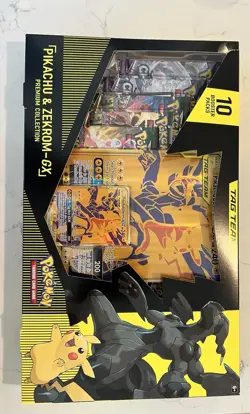 2021 Pokemon Pikachu & Zekrom GX Tag Team Premium Collection Sealed Box - Image 1
