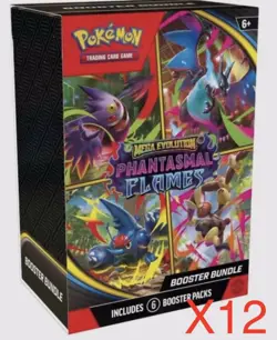 Pokemon TCG: Mega Evolution - Phantasmal Flames Booster Bundle Lot of 12 PRESALE - Image 1