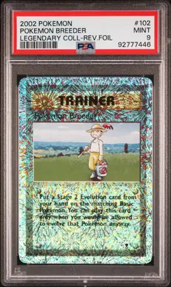 2002 LEGENDARY COLLECTION POKEMON BREEDER REV FOIL 102/110 PSA 9 MINT - Image 1