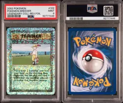 2002 LEGENDARY COLLECTION POKEMON BREEDER REV FOIL 102/110 PSA 9 MINT - Image 2