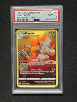 PSA 10 Alcremie TG08/TG30 Brilliant Stars Trainer Gallery Full Art 2022 Pokemon - Image 1