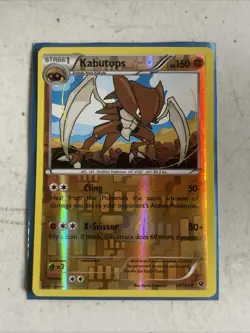 Pokemon KABUTOPS 39/124 Reverse Holo Rare Fates Collide MP - Image 1