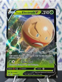 Pokemon TCG Hisuian Electrode V SWSH294 Black Star Promo Holo Ultra Rare NM - Image 1