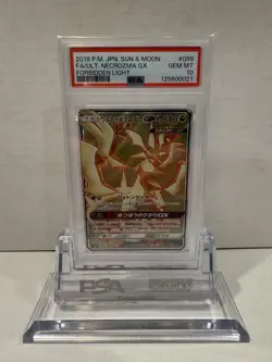 2018 Pokemon Japanese Sun & Moon Forbidden Lgt Ult Necrozma GX SR 099/094 PSA 10 - Image 1