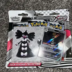 LOT OF 2x Pokemon TCG SV10.5 White Flare 3Pack Tech Sticker Collection - Image 3