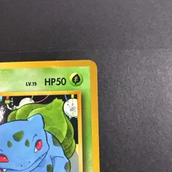 Bulbasaur LV.15 No.001 Vending Series Glossy Old Back LP Japanese Pokemon Card - Image 3