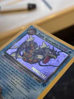 Dark Gyrados Prerelease Stamped Holo Rare Team Rocket Pokemon Card WOTC NM - Image 2