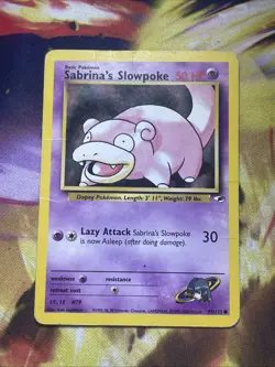 Sabrina's Slowpoke 95/132 - Gym Heroes - VINTAGE WOTC POKEMON CARD - MP/HP - Image 1