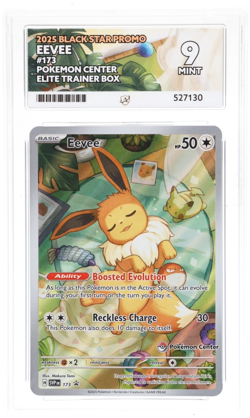 Pokemon Cards - ACE 9 Eevee 173 -Black Star Pokemon Center ETB Promo - Image 1