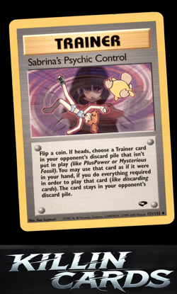 Sabrina's Psychic Control 121/132 Pokemon Uncommon Gym Challenge Card LP - Image 1