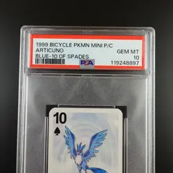 PSA 10 Articuno 10 of Spades Graded Pokemon Mini Bicycle Card - Image 2
