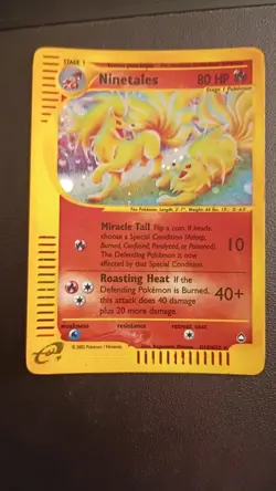 Ninetales Aquapolis Holo Rare H19 Pokemon Card 2003 - Image 2