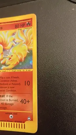 Ninetales Aquapolis Holo Rare H19 Pokemon Card 2003 - Image 3