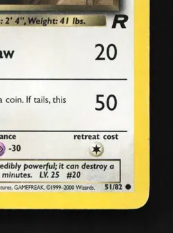 Dark Raticate 51/82 HP Team Rocket English Pokemon Card TCG - Image 3