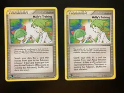 2x Wally's Training #89/100 Sandstorm 2003 Regular Pokemon Trainer Cards MP - Image 1