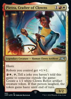 1x Pietra, Crafter of Clowns - Galaxy Foil NM-Mint, English Unfinity MTG Magic - Image 1