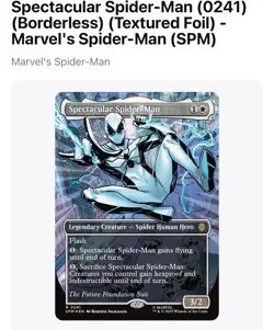 Spectacular SpiderMan (0241)(Borderless)(Textured Foil) Marvel's Spider-Man Foil - Image 2
