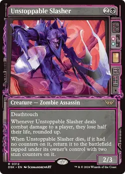 Showcase UNSTOPPABLE SLASHER mtg NM-M Duskmourn: House of Horror 1 Rare - Image 1