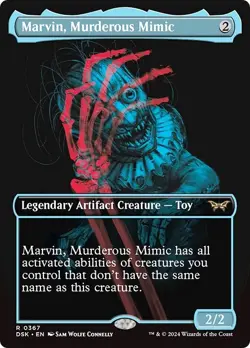 Borderless MARVIN, MURDEROUS MIMIC mtg NM-M Duskmourn: House of Horror 1 Rare - Image 1