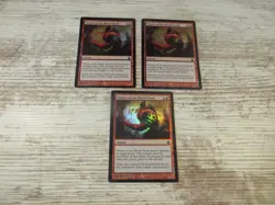 3x FOIL Flames of the Blood Hand- Fire & Lightning Deck - NM - English - OOP MTG - Image 1