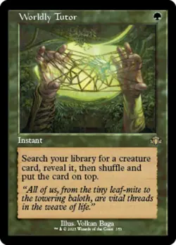 [1x] Worldly Tutor - Retro Frame Near Mint, English Dominaria Remastered Extras - Image 1