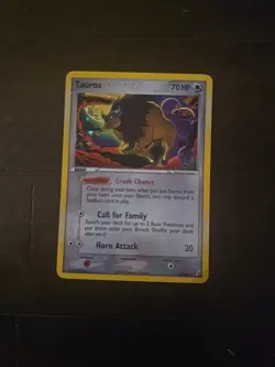 Tauros 12/100 Holo Rare EX Crystal Guardians Pokemon Card - Image 1