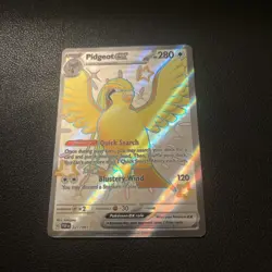 Pokemon Pidgeot EX Paldean Fates Shiny Ultra Rare Card 221/091 NM/Mint TCG - Image 1