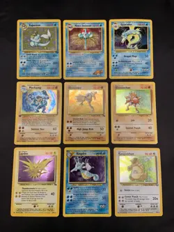 Vintage Pokemon Cards Rare Holo Lot WOTC MP/HP Gym Heroes, Jungle, Fossil, Base - Image 1