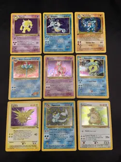 Vintage Pokemon Cards Rare Holo Lot WOTC Era Only - Mewtwo, Vaporeon, Machamp - Image 1